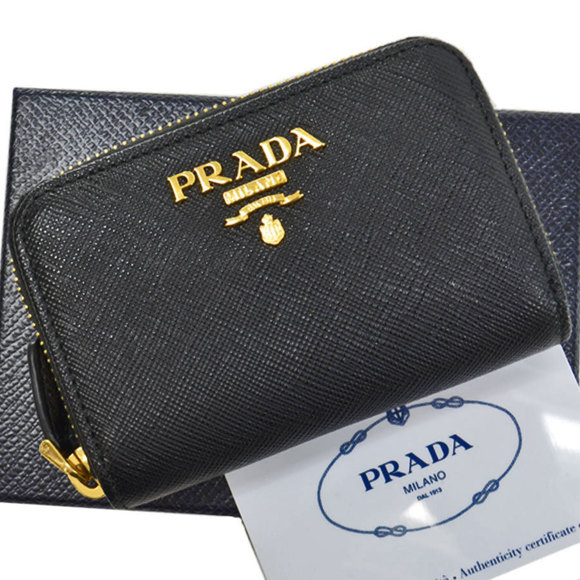 Prada Case Black leather card - Picture 1 of 3